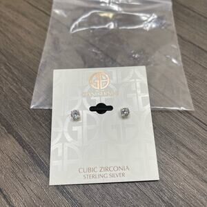 NWT Giani Bernini Cubic Zirconia Sterling Silver Stud Earrings
